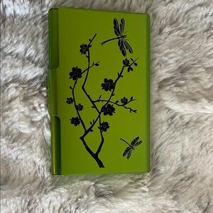 Green Floral Dragonfly Notebook Cover
